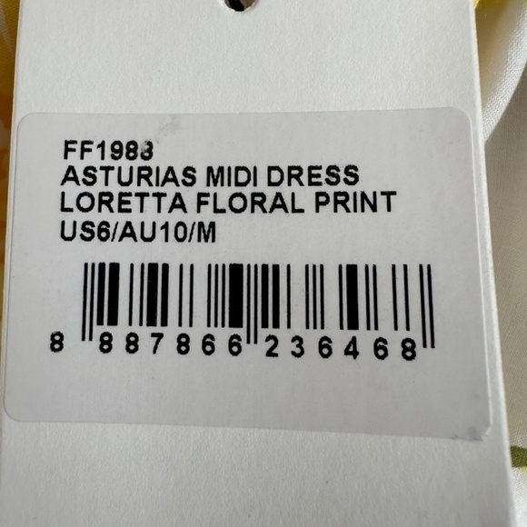 FAITHFULL THE BRAND|Womens 6 Asturias Midi Dress Loretta Floral Print Halter NEW - Picture 7 of 16